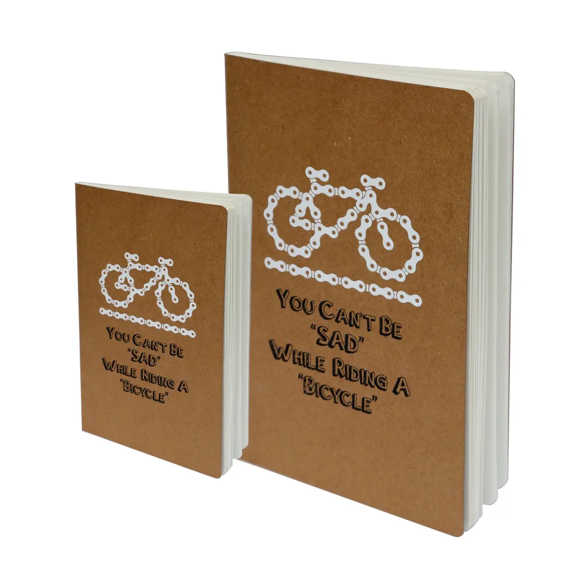 Set Of A5 & A6 Cycling Theme Kraft Paper Notebook 1