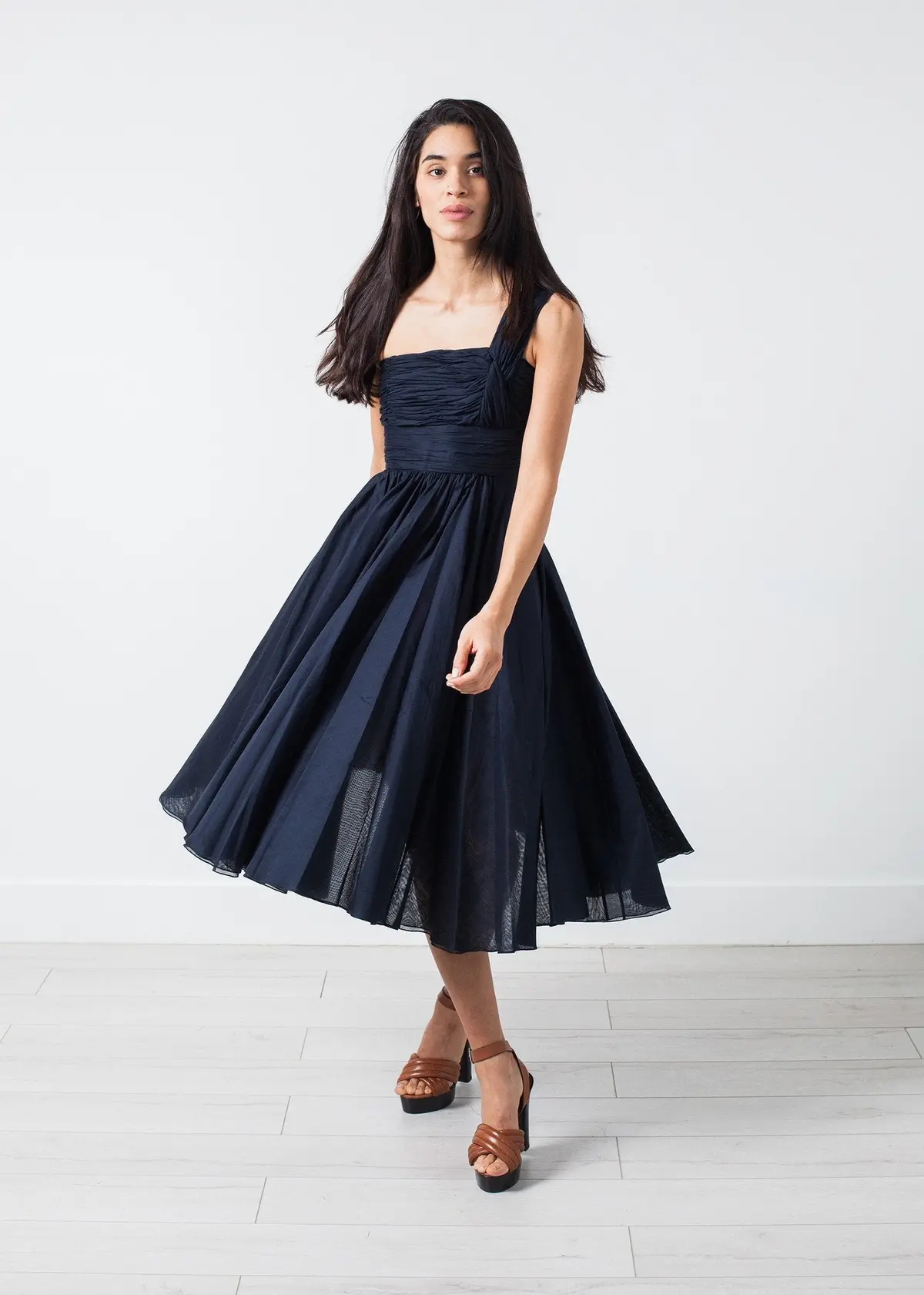 One Shoulder Dress In Navy 1