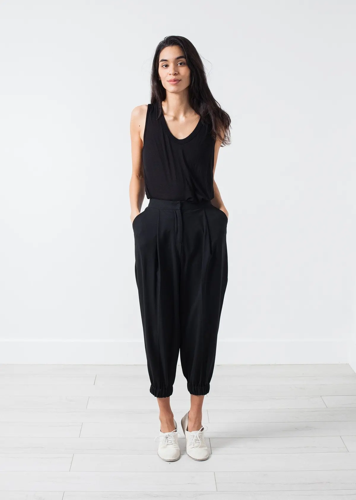 Fancy Wool Pant In Black 1