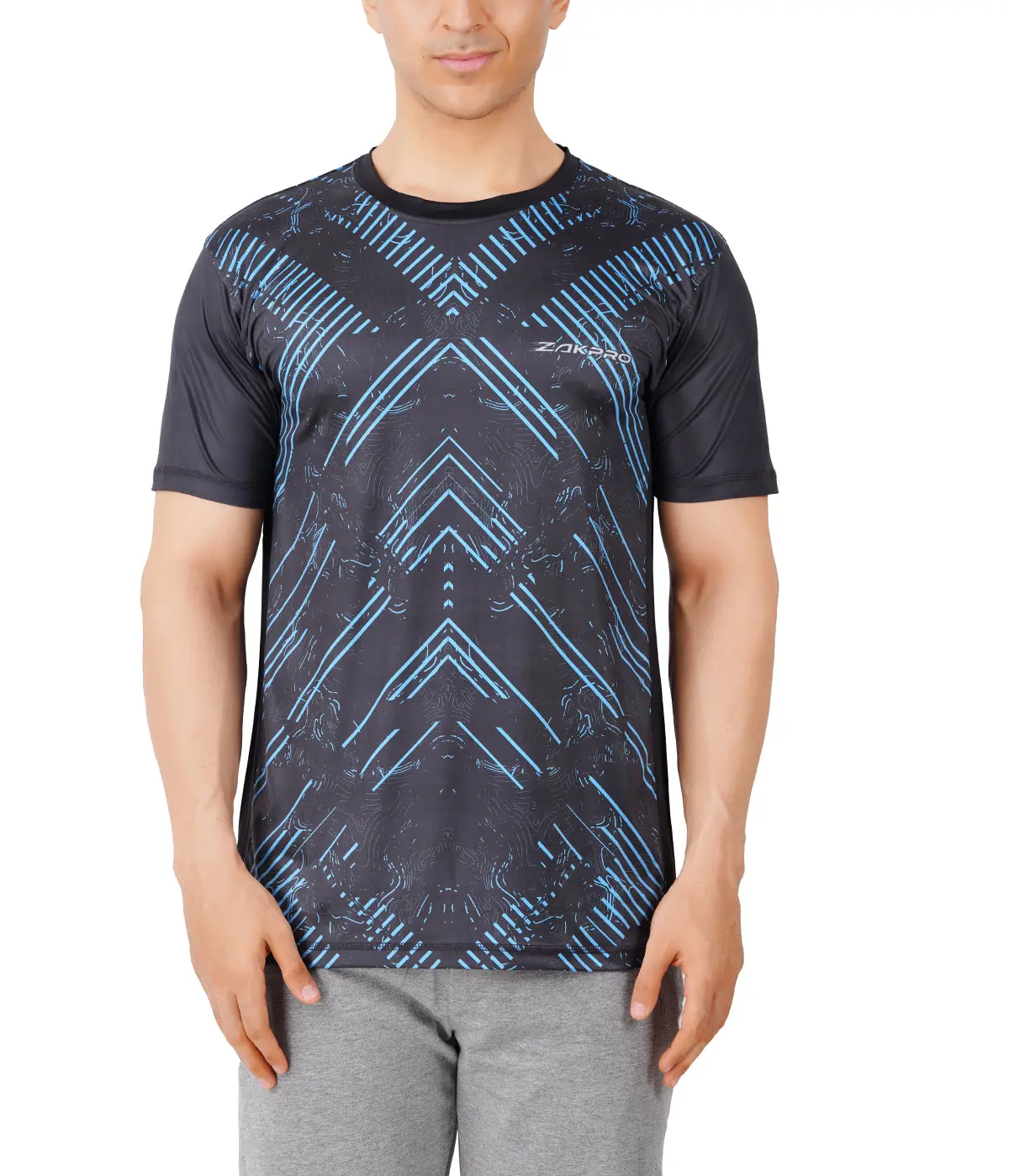Zakpro Sports Tees For Men (Cross Blue) 1
