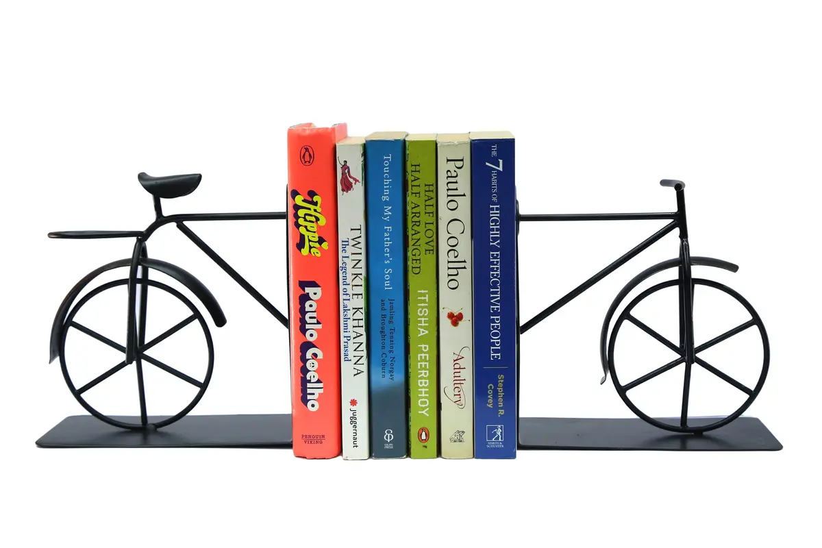 Metal Cycle Bookend 1
