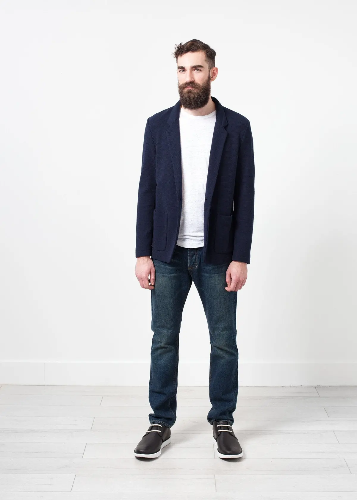 Cotton Jacket In Navy 1