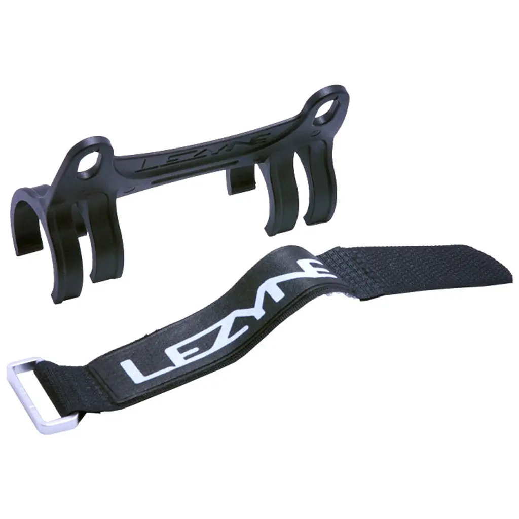Lezyne High Volume Hand Pump Mount With Straps - Black 1
