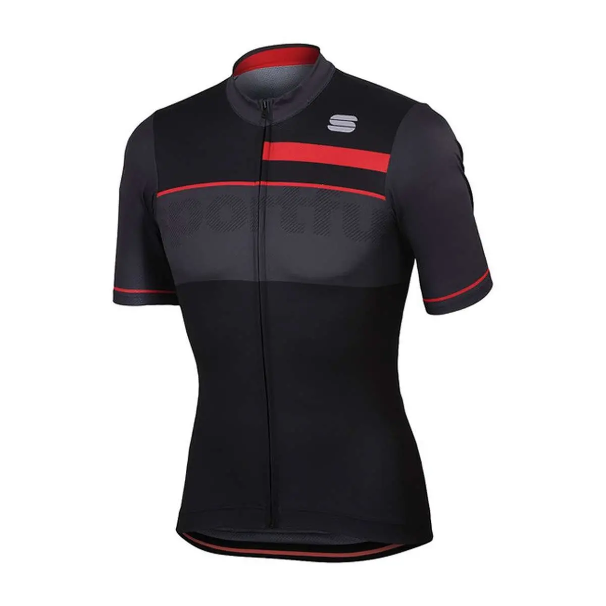 Sportful Squadra Corse Short Sleeve Jersey - Black/Anthracite Red 1