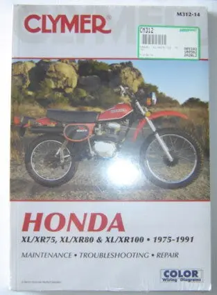 Clymer Repair Manual Honda Xl/Xr75 Xl/Xr80 Xl/Xr100 1975-1991 1