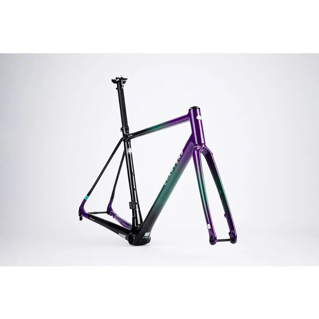 Chapter2 Huru Climbing Rim Brake Frameset - Green Purple 1