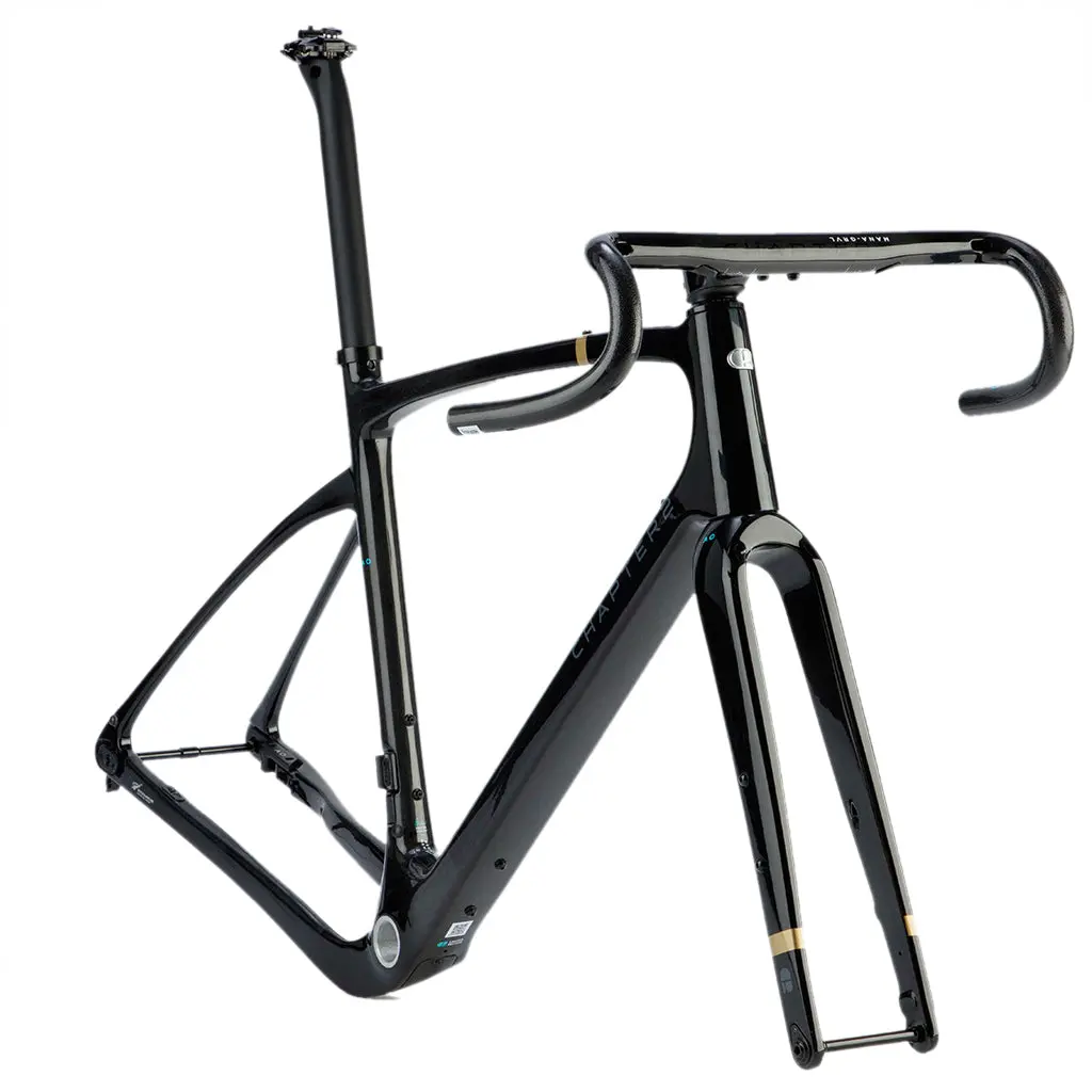 Chapter2 Ao Gravel Disc Brake Frameset - Black+Ud/Gold Koura 1