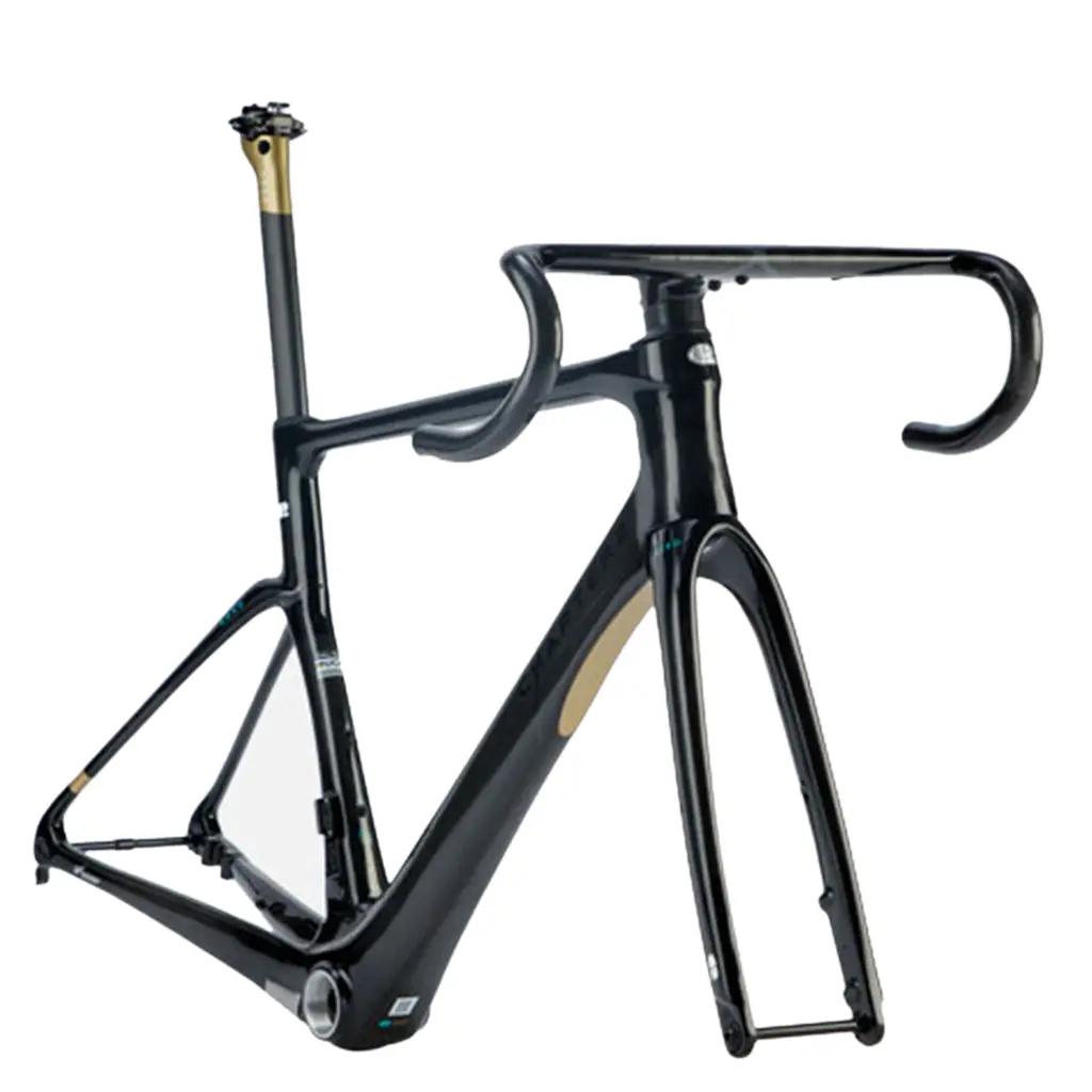 Chapter2 Koko Aero Road Disc Brake Frameset - Black+Ud/Gold Koura 1