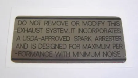 (07) Decal Muffler Warning Honda Qa50 1