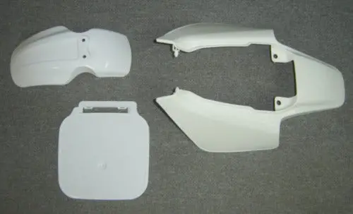 (01A, 02A) Plastics Set White Honda Z50r 1988 To 1999 1