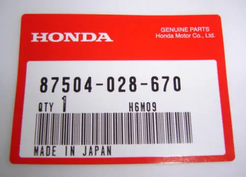 (07) Decal Muffler Warning Honda Z50k3-1978 Z50r Oem 2