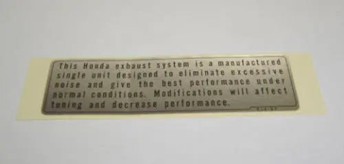 (07) Decal Muffler Warning Honda Z50k3-1978 Z50r Oem 1