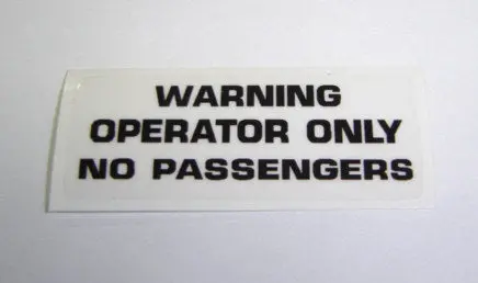 Decal Operator Only Honda Z50 Z50r Ct70 Ct90 Ct110 1