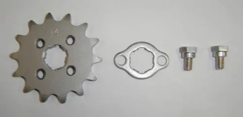 (10A, 11A, 17) Front Drive Sprocket W/ Plate And Bolts Honda Z50 Ct70 Sl70 3