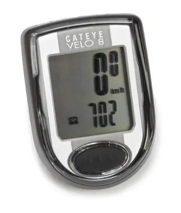 Cateye Cyclocomputer Velo 8 Black Cc-Vl810 (Wired) 1