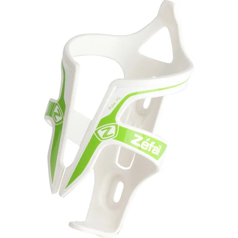 Zefal Pulse Fiber Glass Bottle Cage-White/Green 1