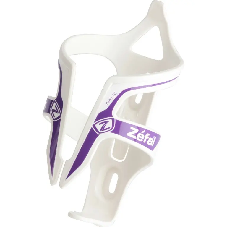 Zefal Pulse Fiber Glass Bottle Cage-White/Purple 1