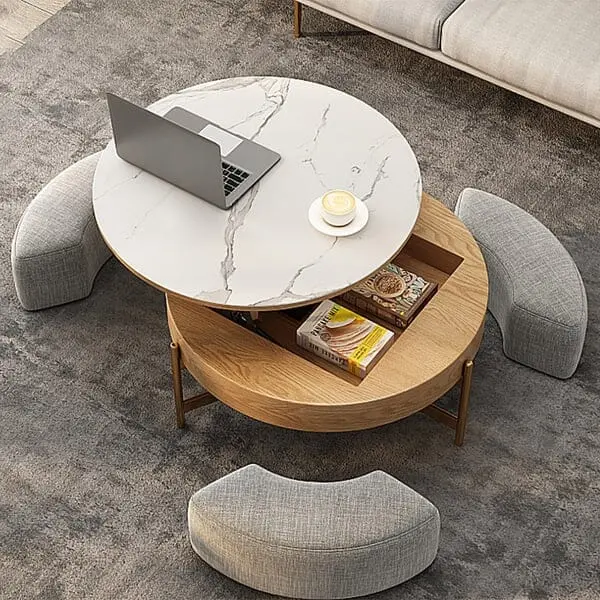 Nyra Ottoman Coffee Table Set 1