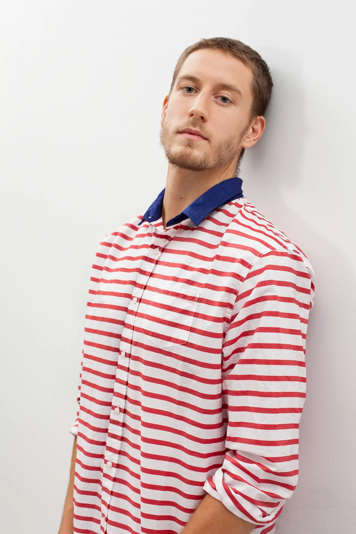 Luke Shirt In Red Stripe 1