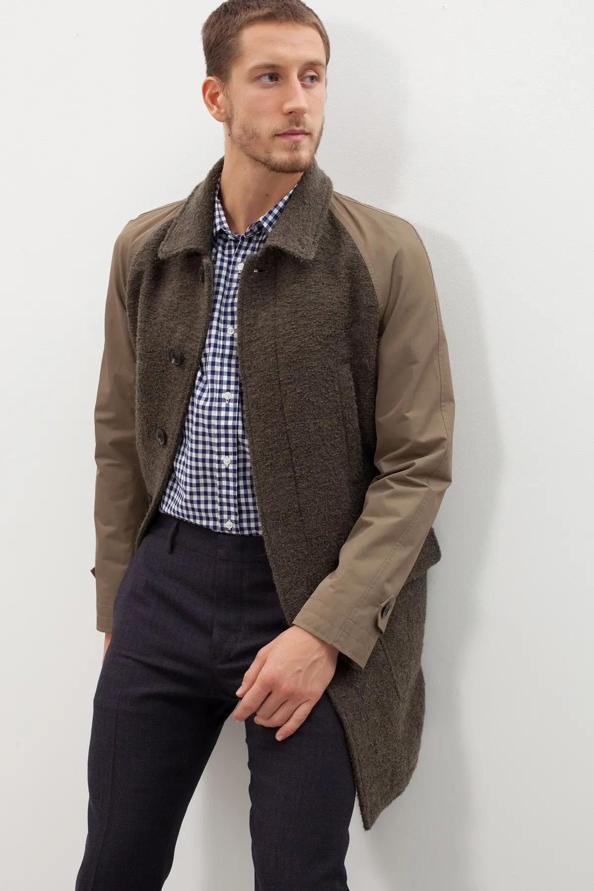 Raglan Maniche Coat In Olive 1