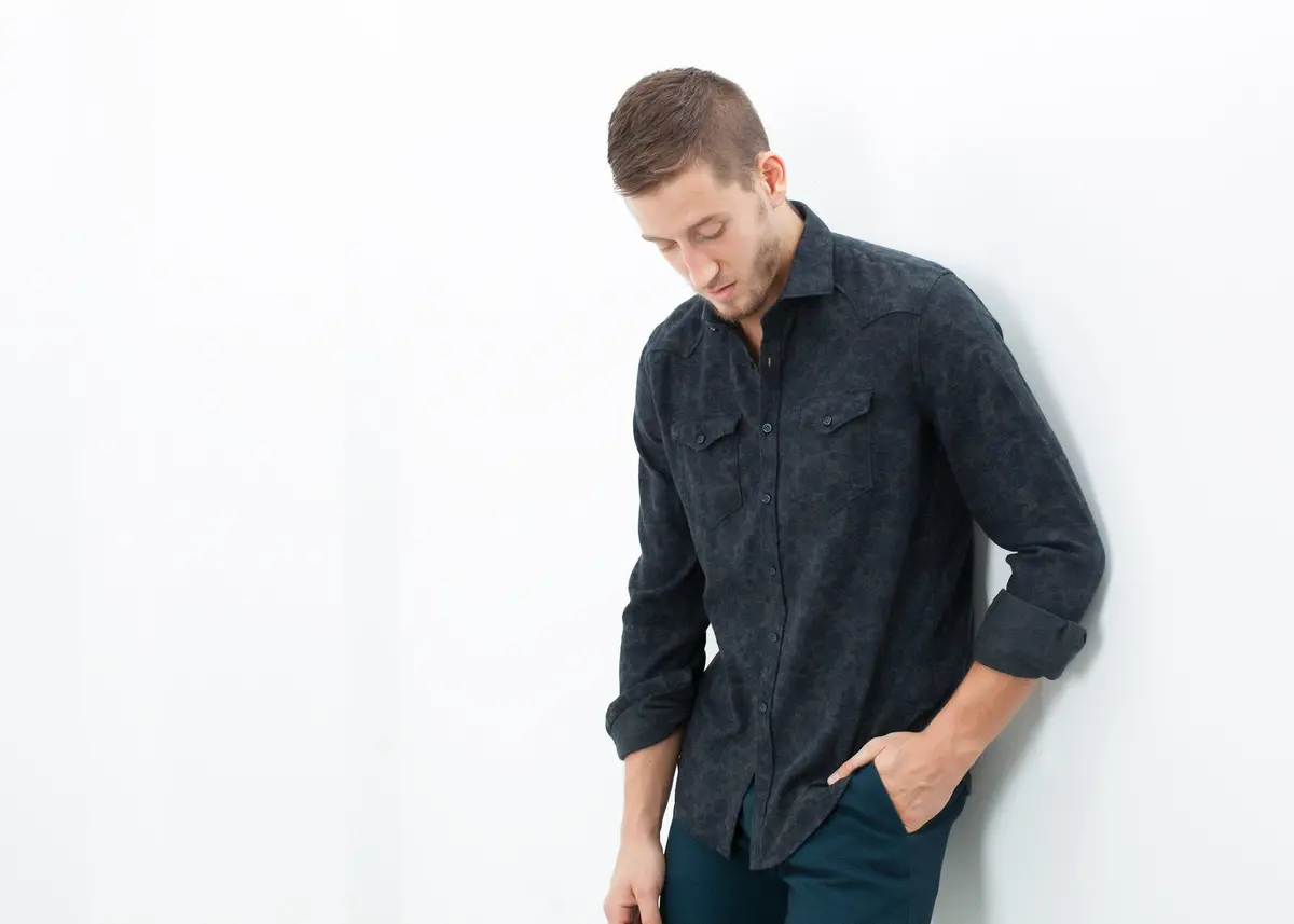 Western Arkansas Button-Up In Dark Hash Floral 3