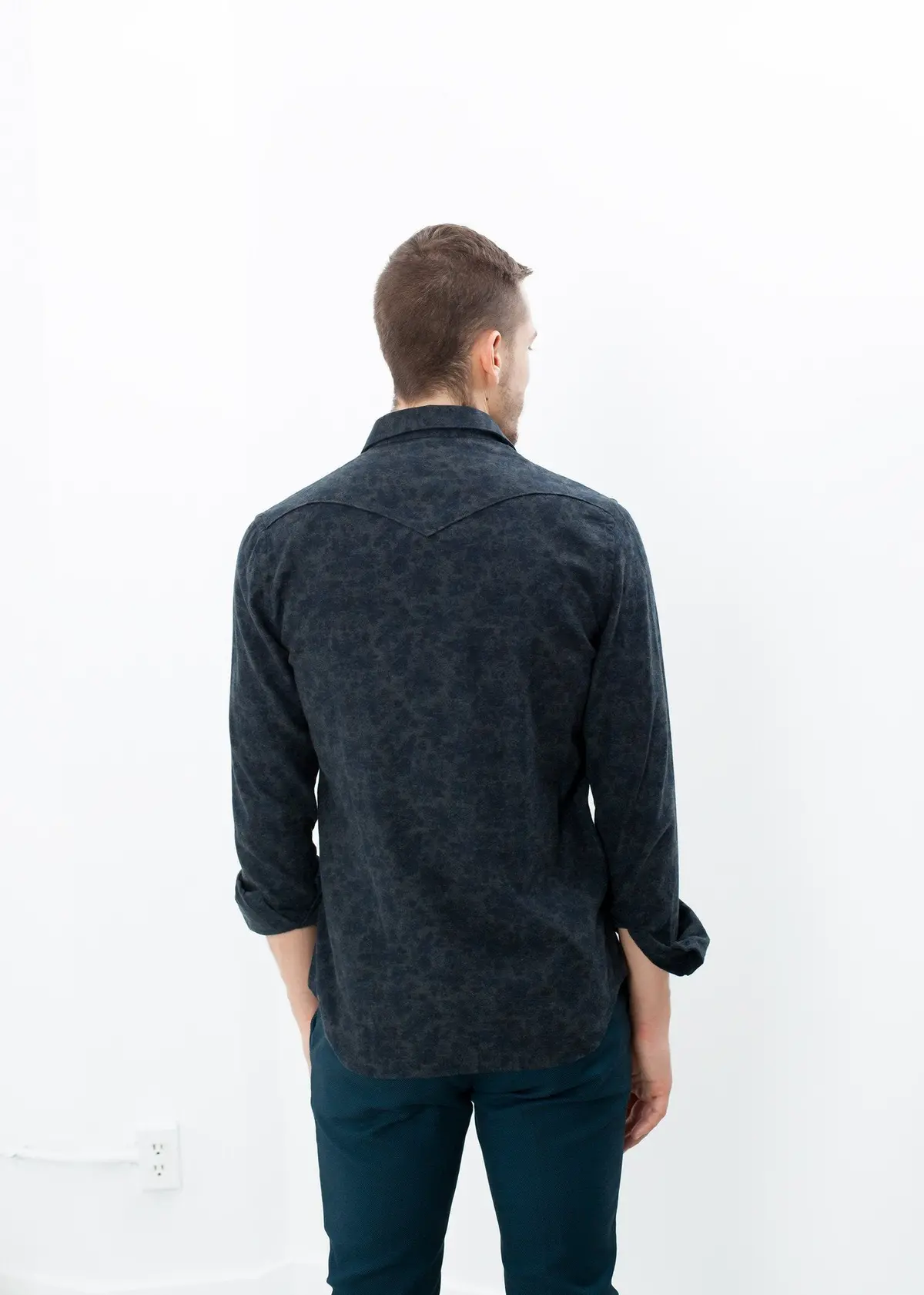 Western Arkansas Button-Up In Dark Hash Floral 4