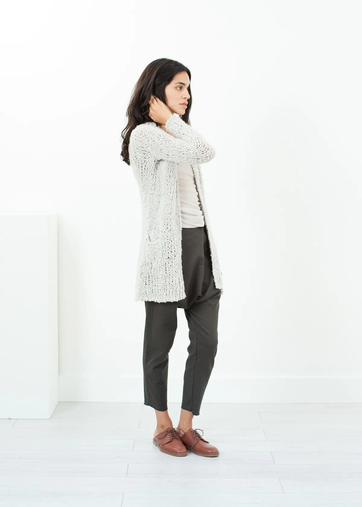 Bulk Stitch Cardigan In Cloud 1