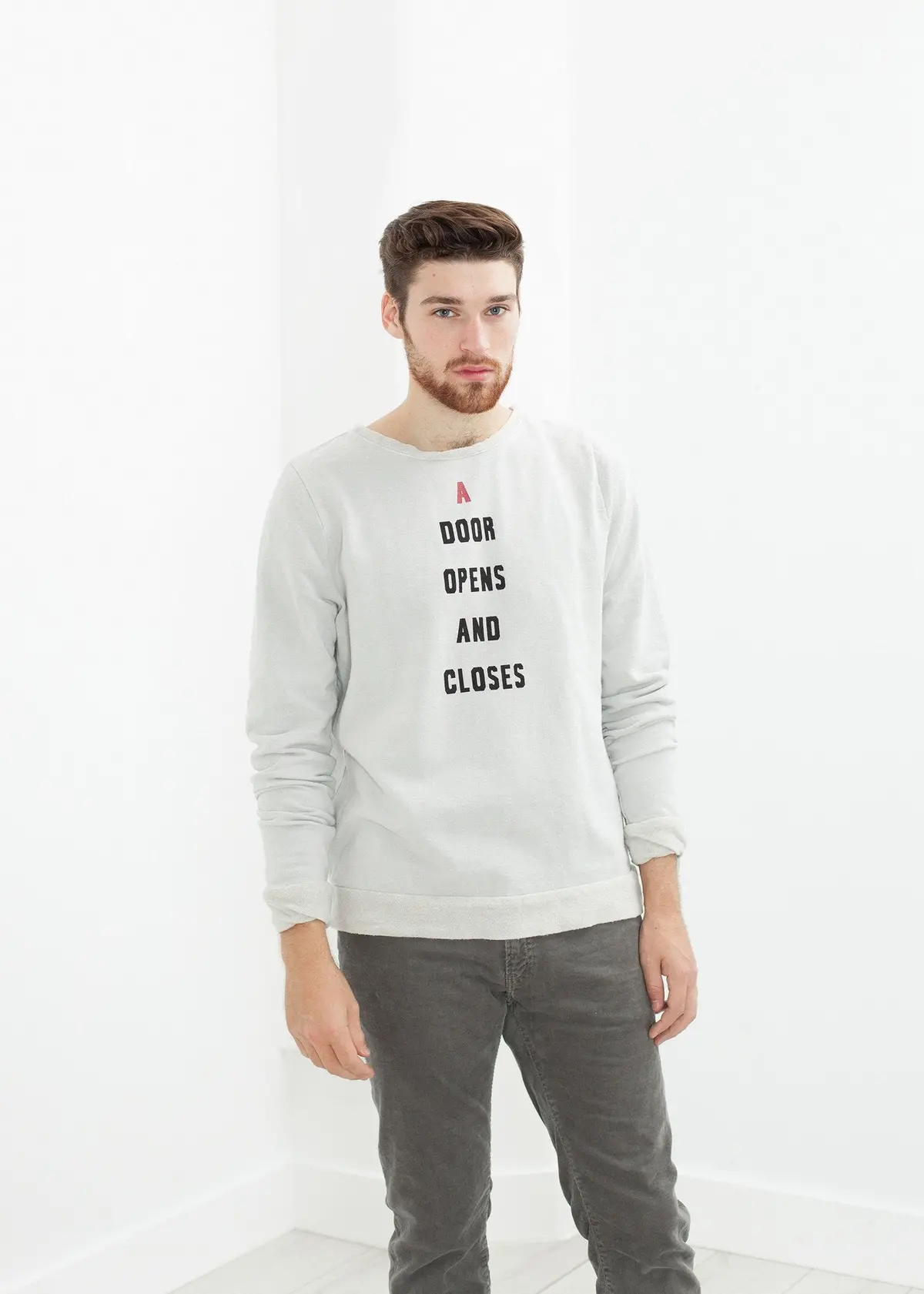 Vintage Sweatshirt In Light Grey 1