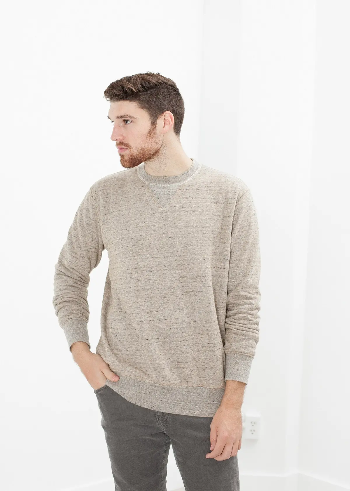 Jeth Sweatshirt In Grey/Rust 1