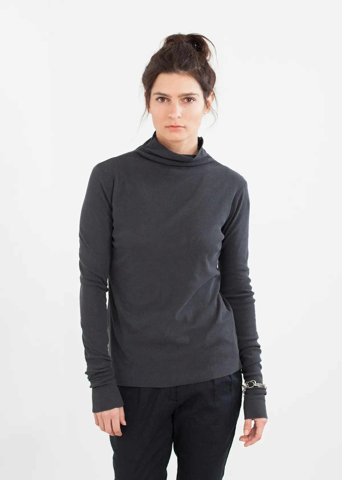 Cotton Long Tee In Ink 1