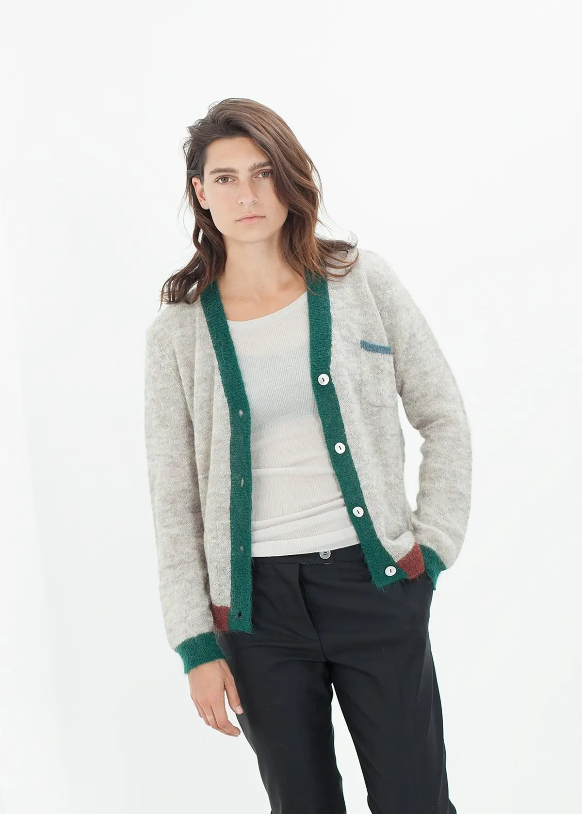 Deskle Cardigan In Heather 1