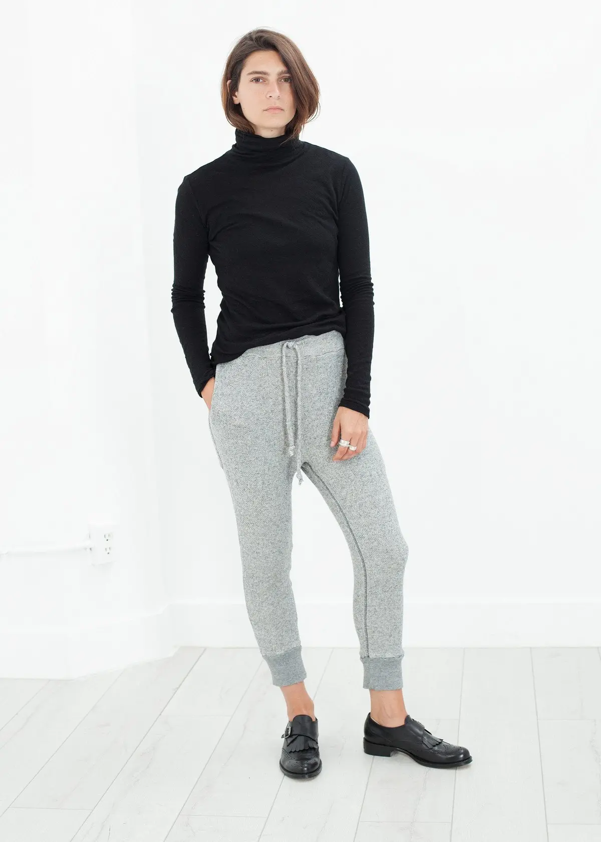 Highsoft Cropped Sweat In Heather Grey 1