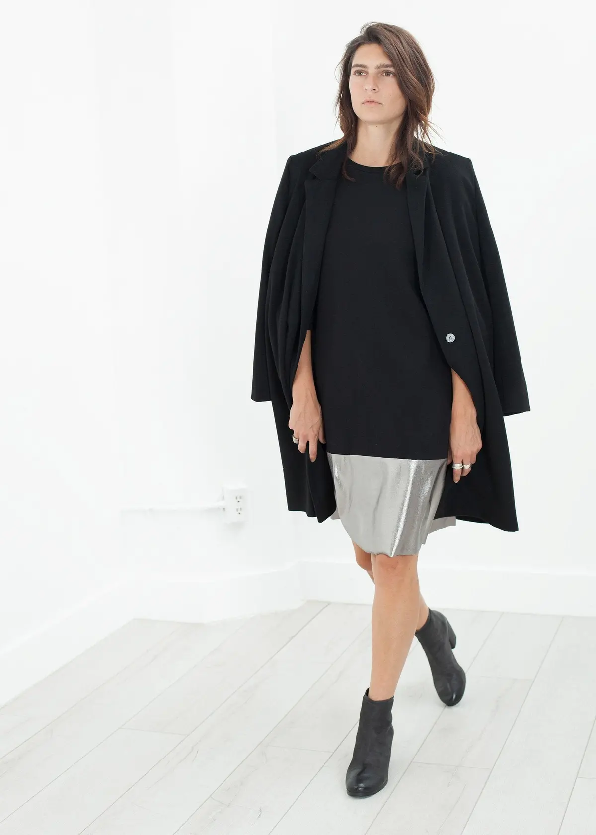 Border Dress In Black/Silver 1