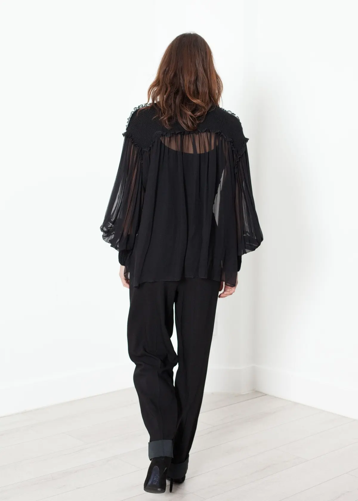 Poet Silk Sweater In Black 1