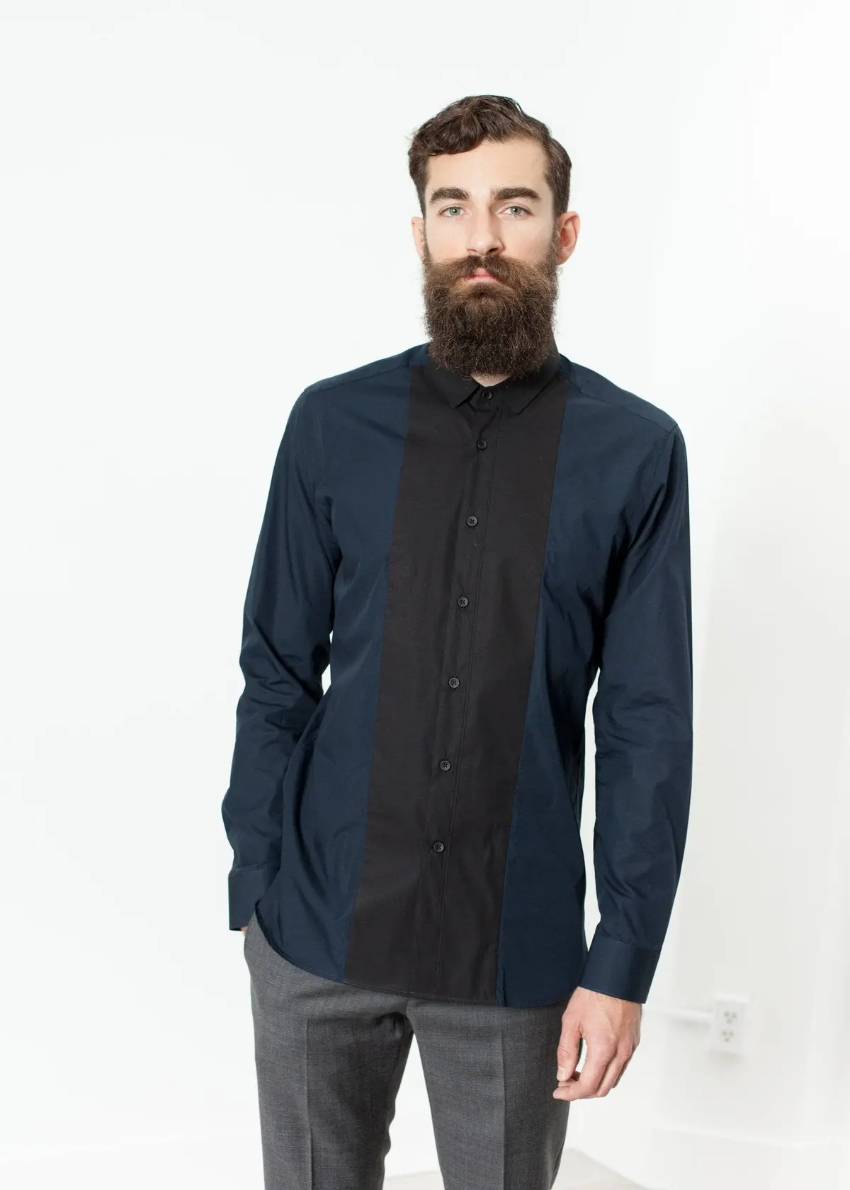 Camicia Classic Shirt In Navy 1