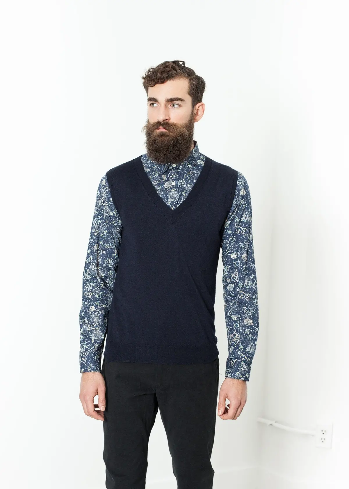 Basic Gilet In Navy 1