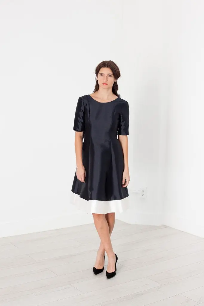 Tie Dress In Navy 1