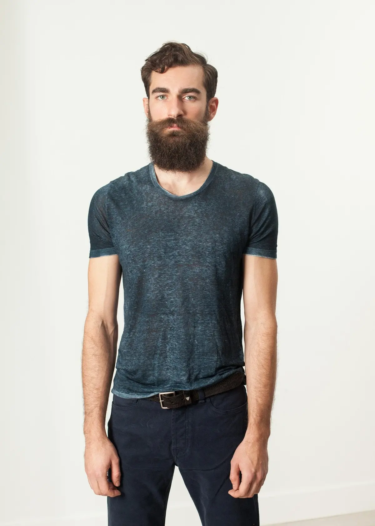 Melange T-Shirt In Navy/Black 1