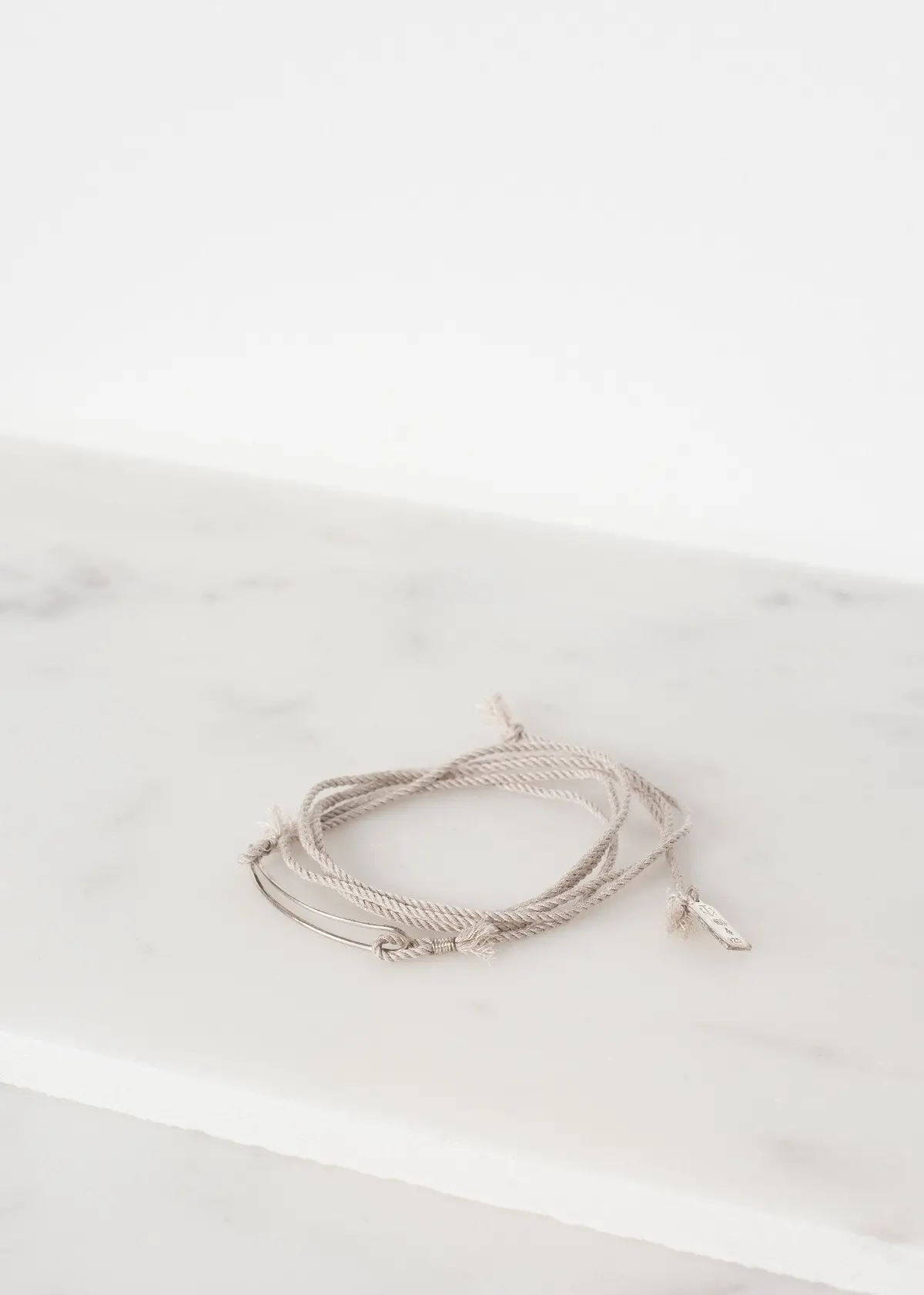 Bracelet 85 In Grey Silk/Silver 1