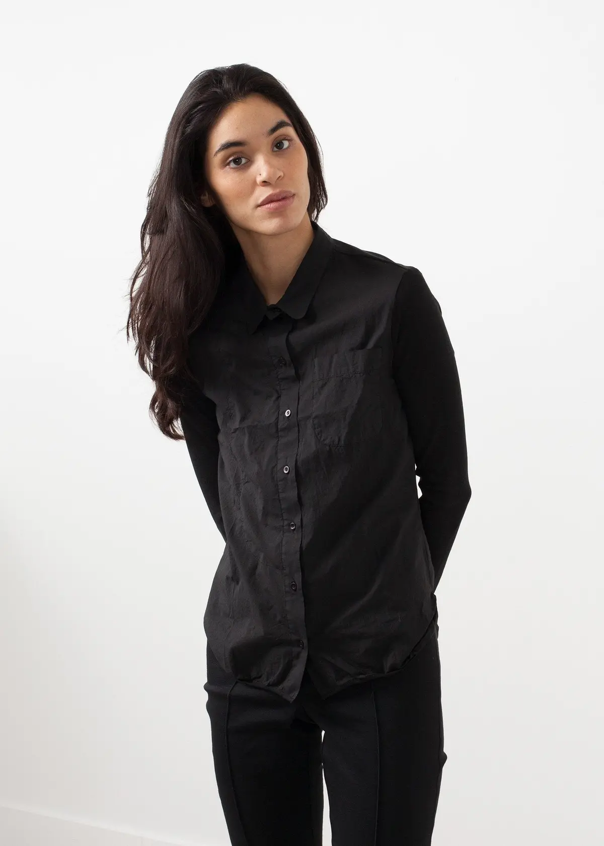 Soft Sleeve Button Up 1