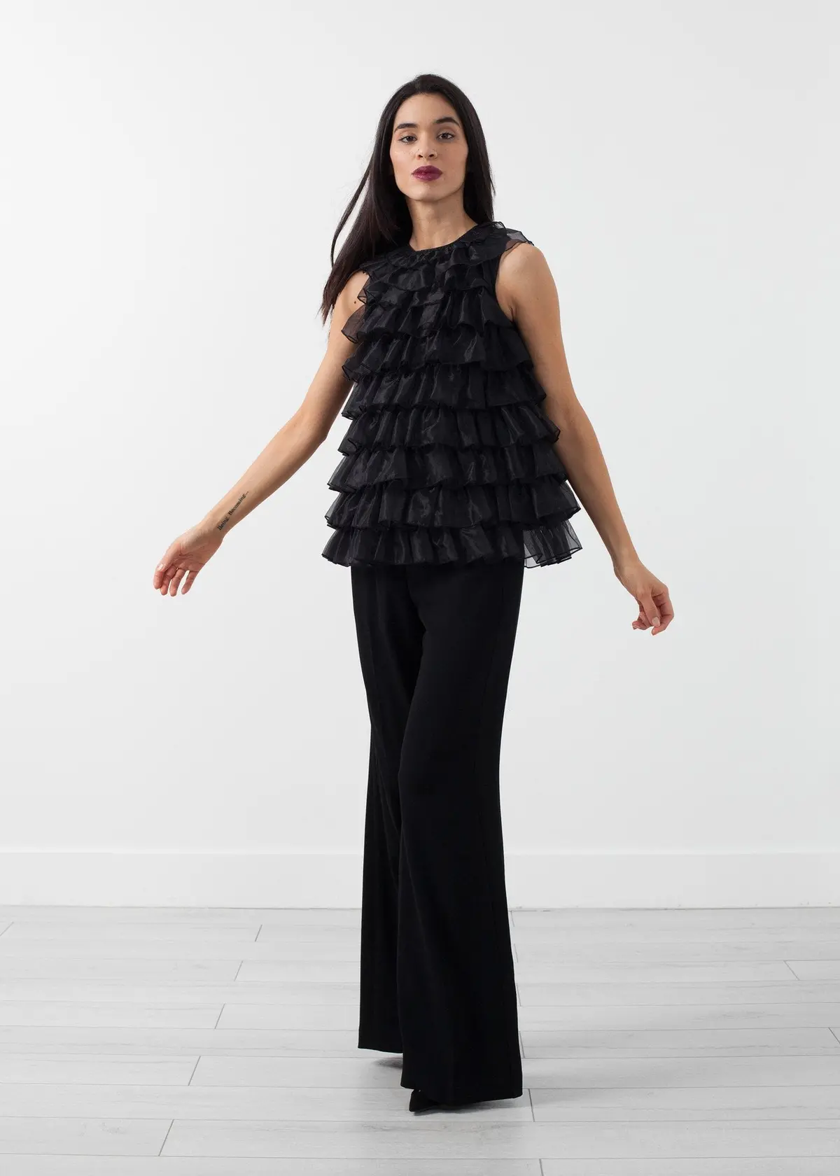Organza Ruffle Top 1