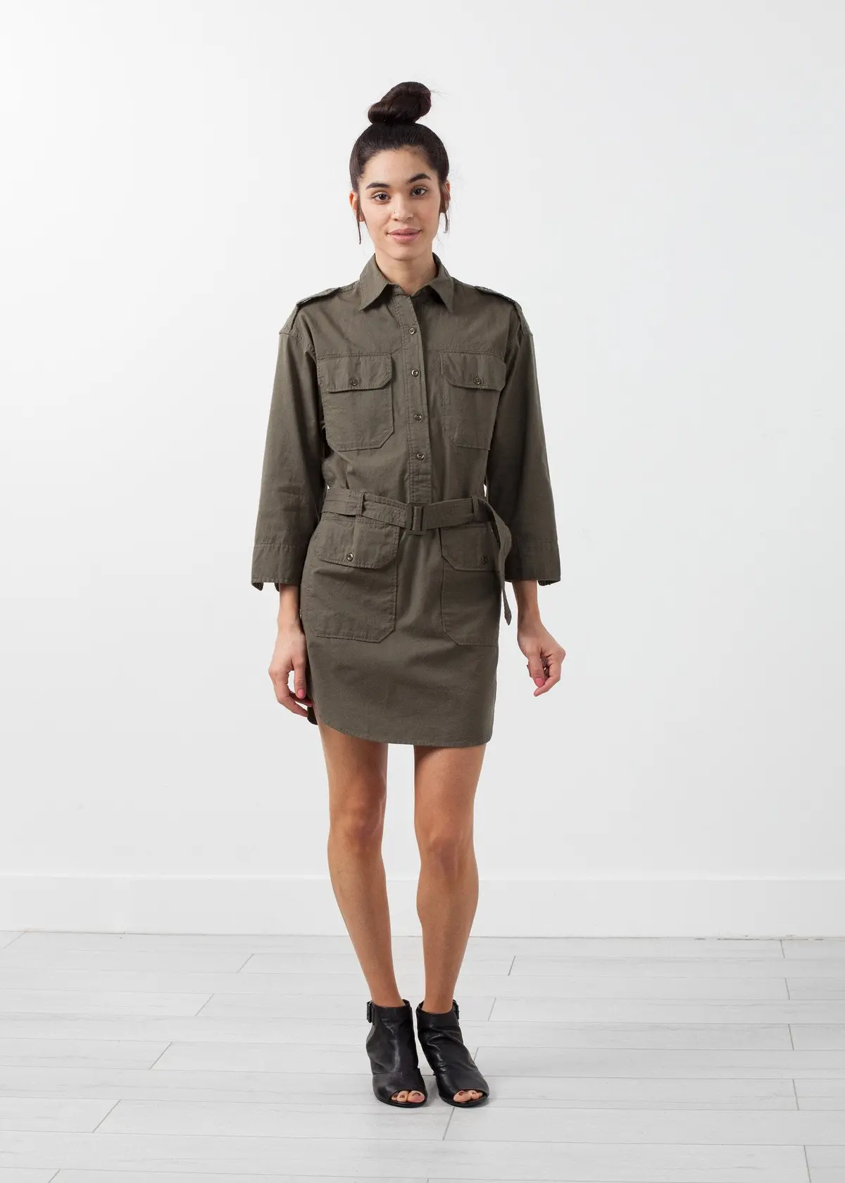 Belted Surplus Dress 1