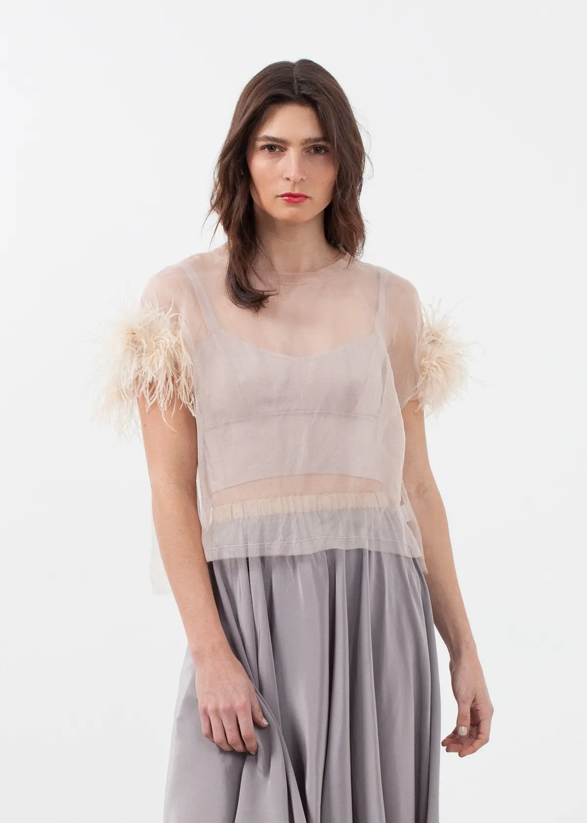 Organza Feather Top 1