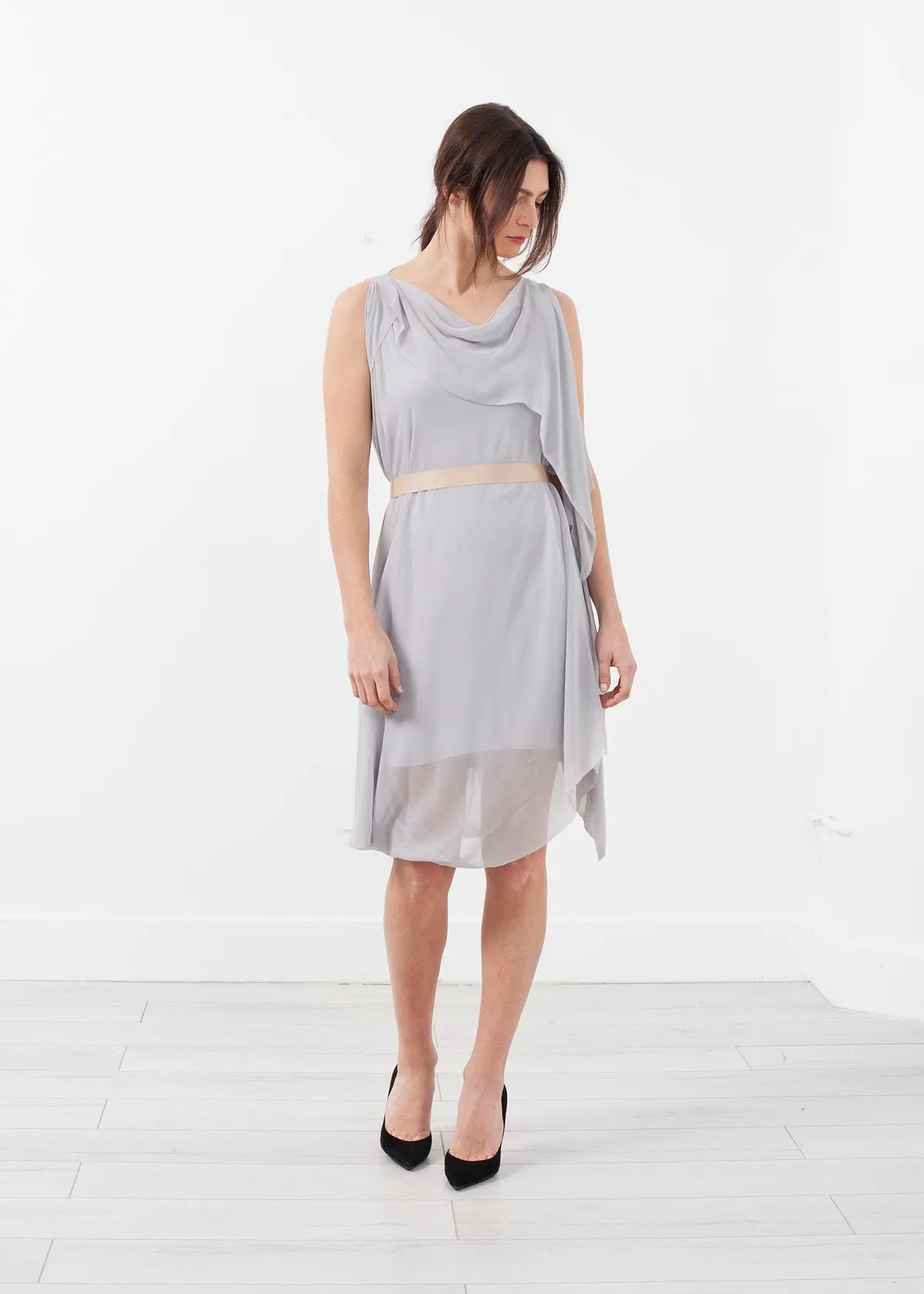 Chiffon Draped Dress 1