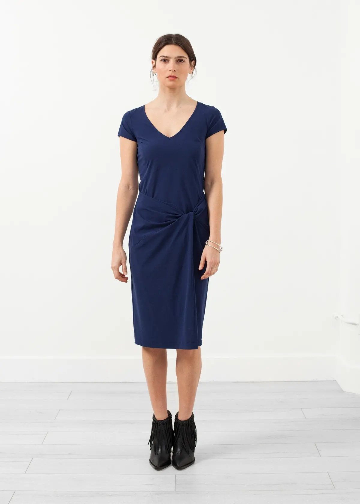 V-Neck Twist Dress 1