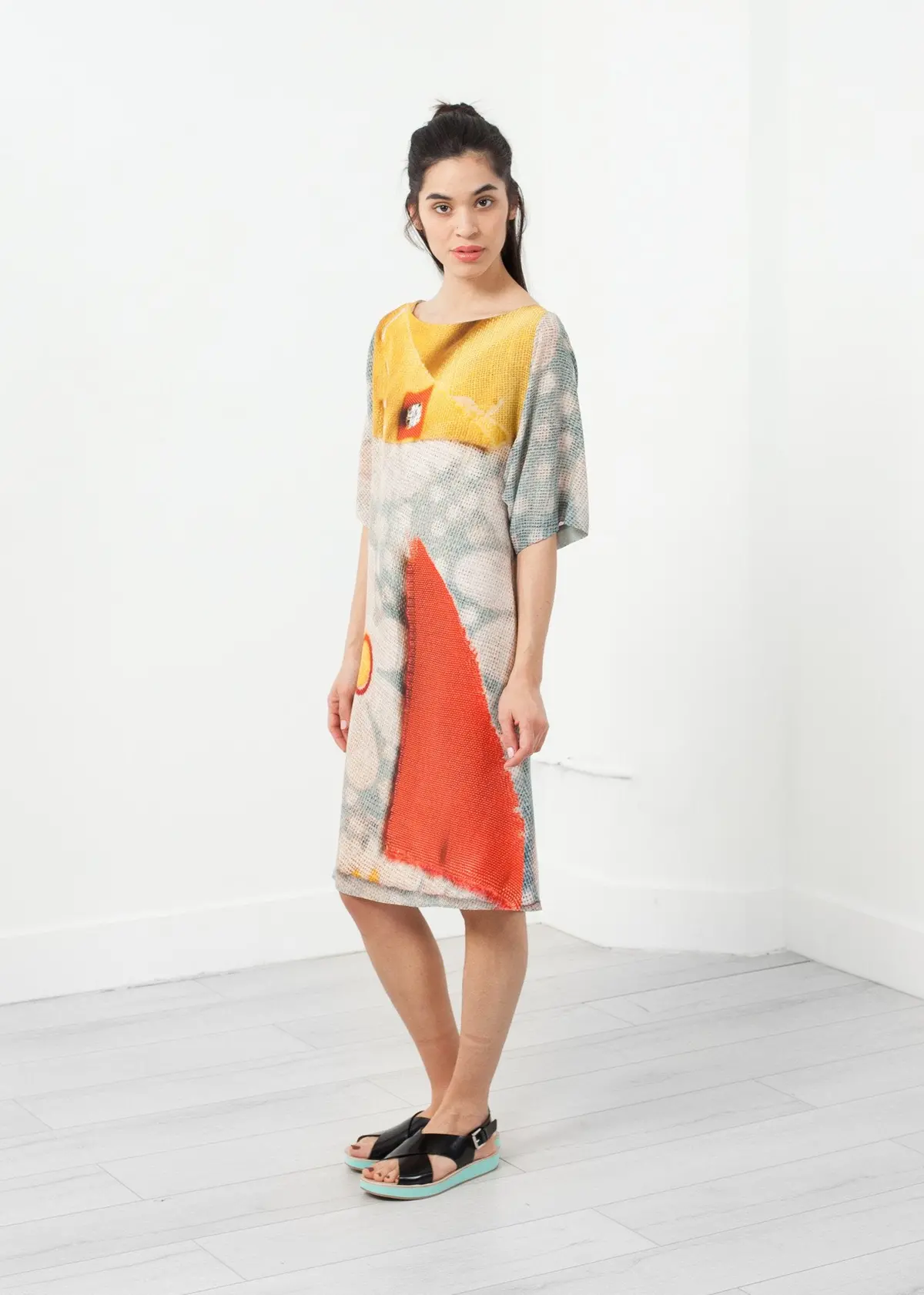 3/4 Sleeve Kimono Dress 1