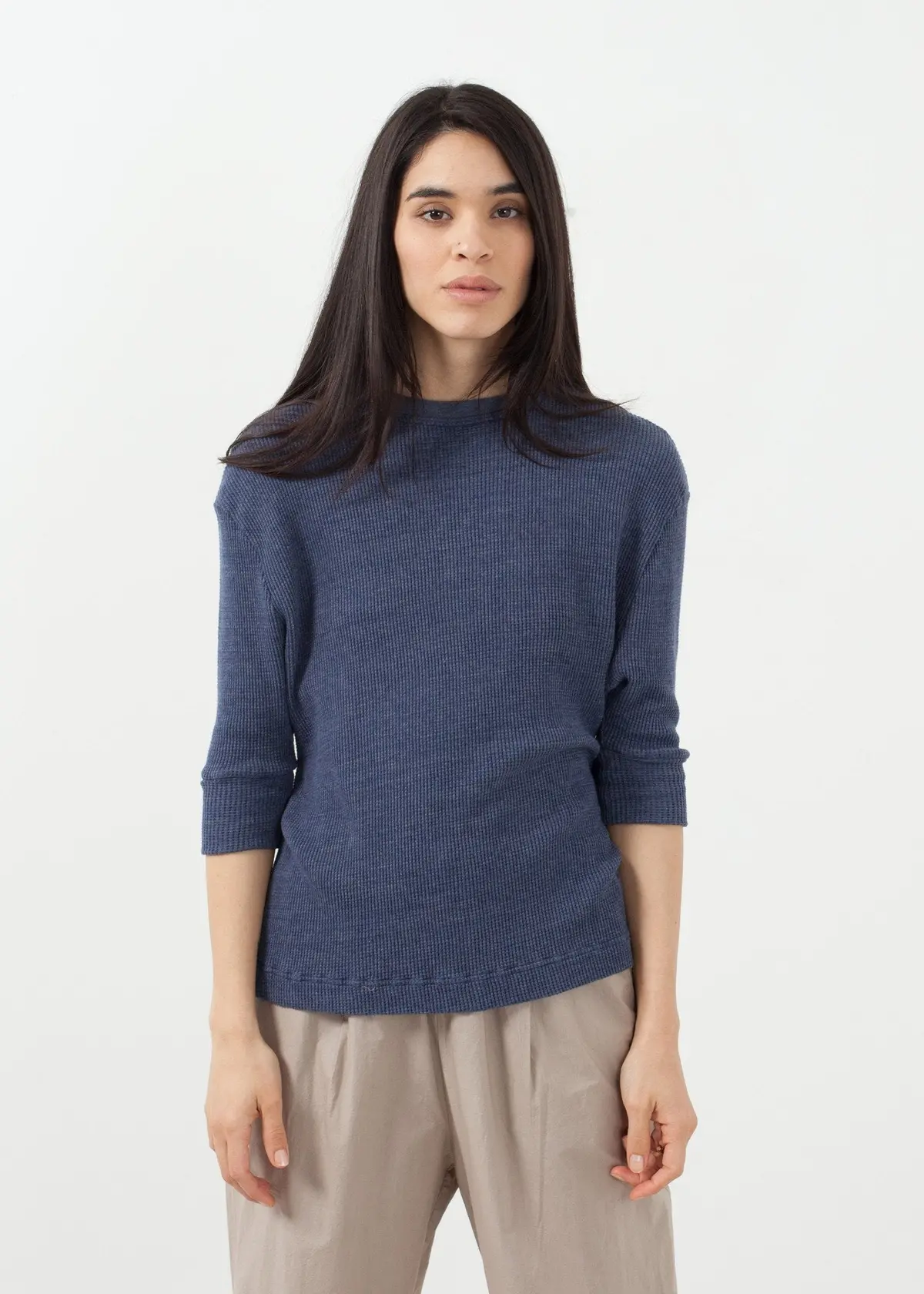 Melange Waffle Top 1