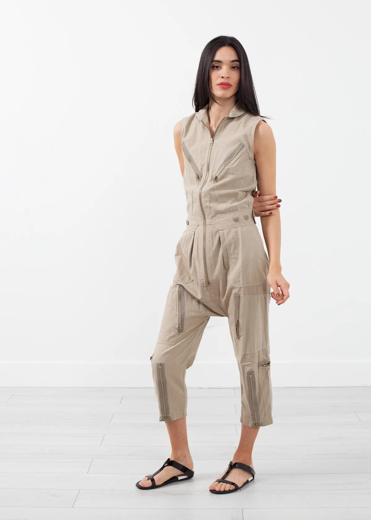 Sleeveless Harem Flightsuit 1
