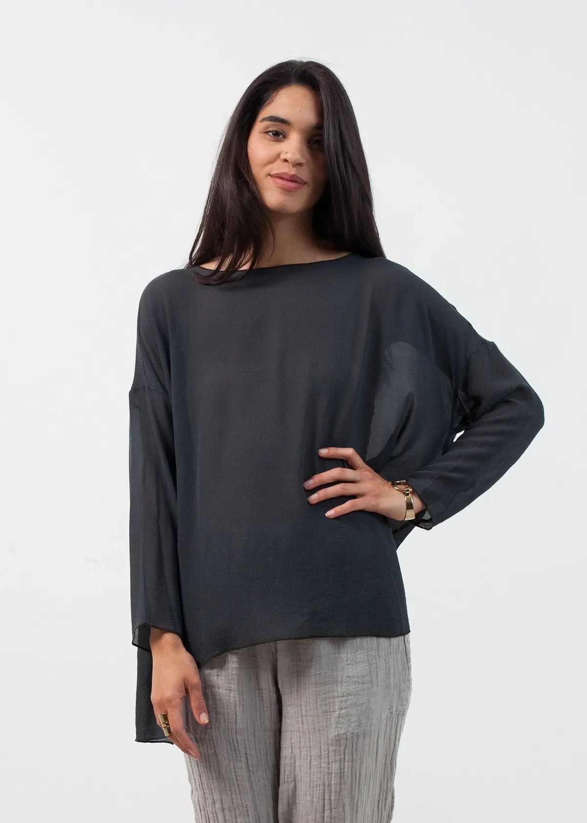 Hand Dyed Silk Top 1