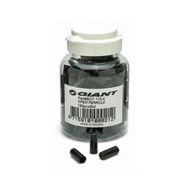 Giant Derailleur Housing Ferrule 4Mm Plastic 100Pcs/Bottle - Black 1